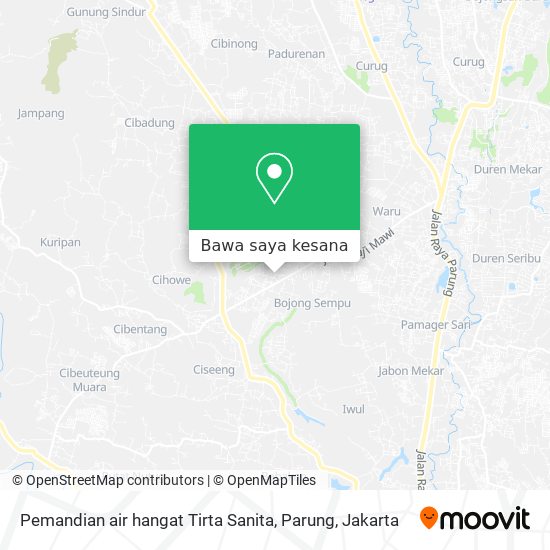 Peta Pemandian air hangat Tirta Sanita, Parung