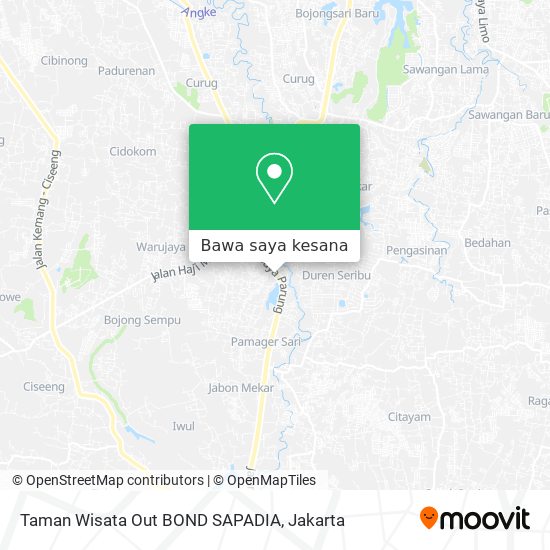 Peta Taman Wisata Out BOND SAPADIA
