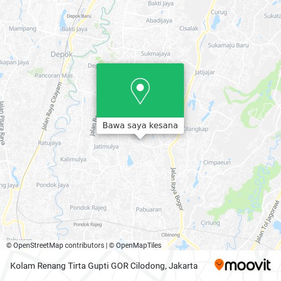 Peta Kolam Renang Tirta Gupti GOR Cilodong