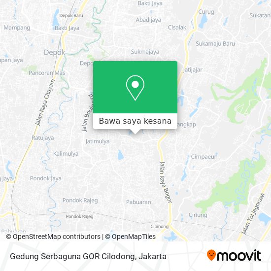 Peta Gedung Serbaguna GOR Cilodong