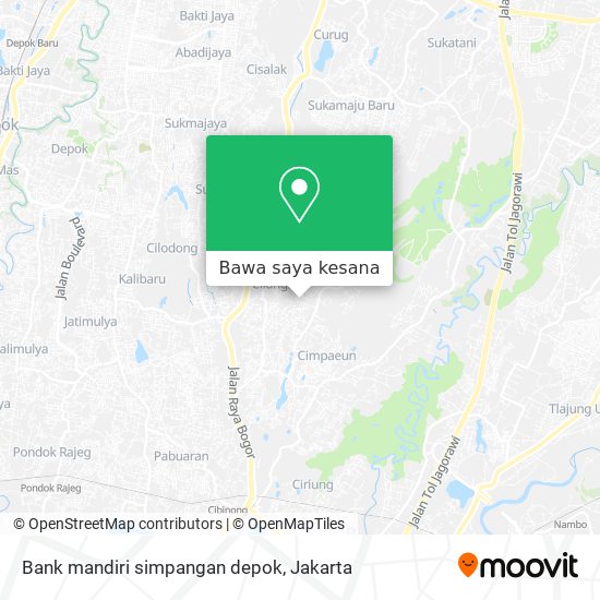 Peta Bank mandiri simpangan depok