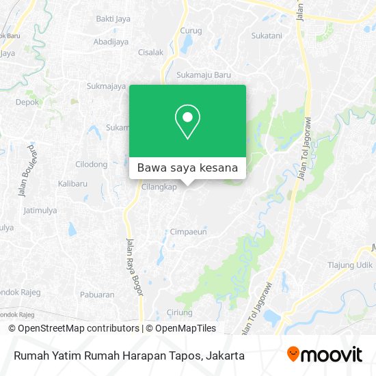 Peta Rumah Yatim Rumah Harapan Tapos