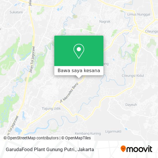 Peta GarudaFood Plant Gunung Putri.