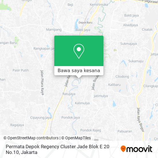 Peta Permata Depok Regency Cluster Jade Blok E 20 No.10