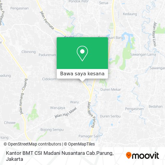 Peta Kantor BMT CSI Madani Nusantara Cab.Parung