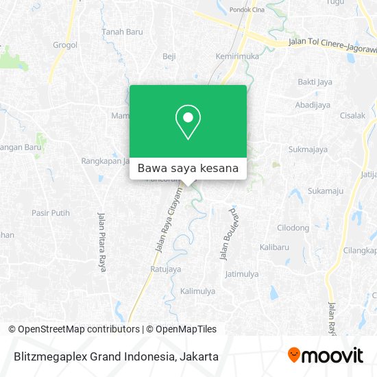 Peta Blitzmegaplex Grand Indonesia