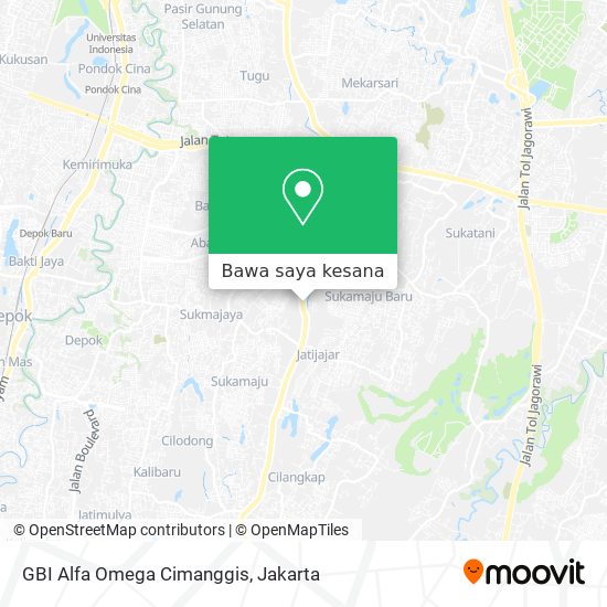 Peta GBI Alfa Omega Cimanggis