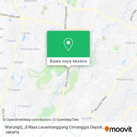 Peta WarungQ, Jl Raya Leuwinanggung Cimanggis Depok