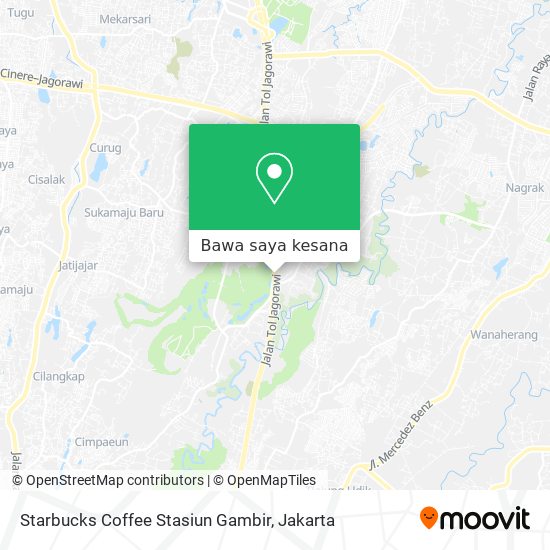Peta Starbucks Coffee Stasiun Gambir