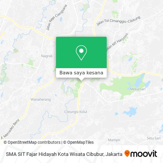 Peta SMA SIT Fajar Hidayah Kota Wisata Cibubur