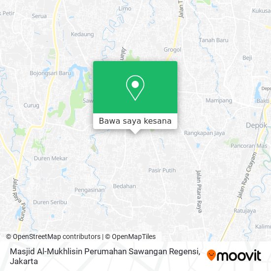 Peta Masjid Al-Mukhlisin Perumahan Sawangan Regensi