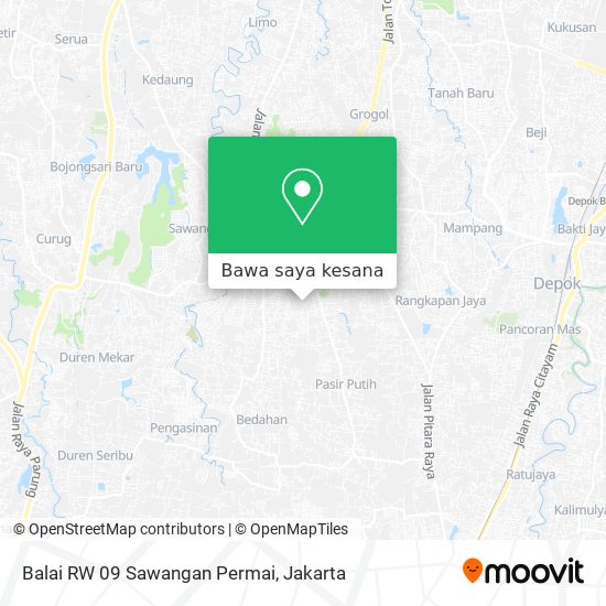 Peta Balai RW 09 Sawangan Permai