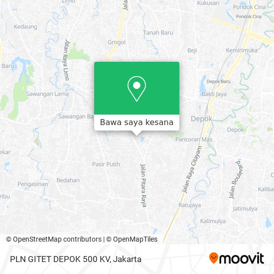 Peta PLN GITET DEPOK 500 KV