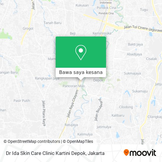 Peta Dr Ida Skin Care Clinic Kartini Depok