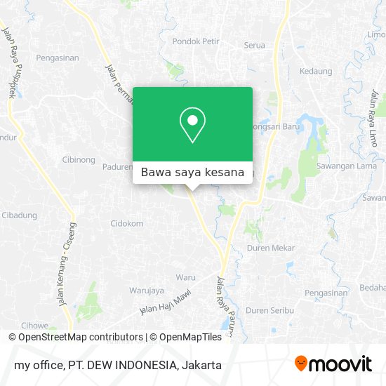 Peta my office, PT. DEW INDONESIA