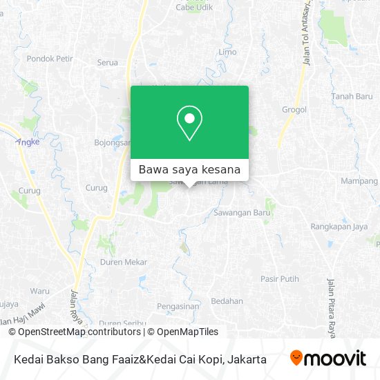 Peta Kedai Bakso Bang Faaiz&Kedai Cai Kopi