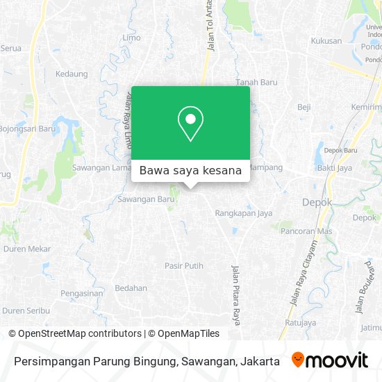 Peta Persimpangan Parung Bingung, Sawangan