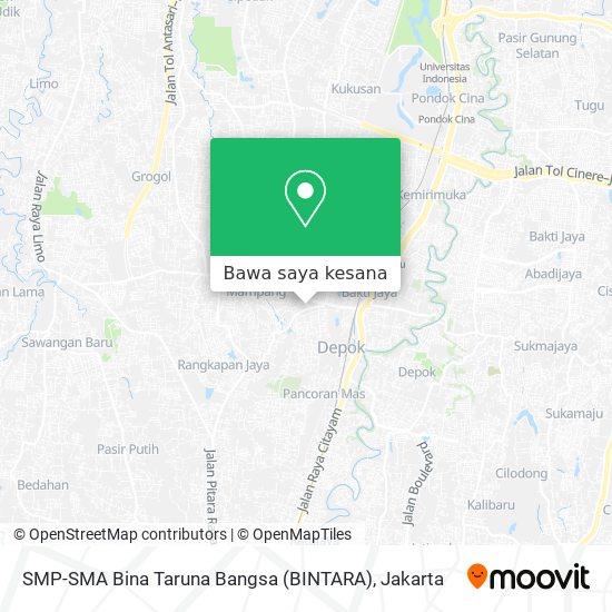 Peta SMP-SMA Bina Taruna Bangsa (BINTARA)