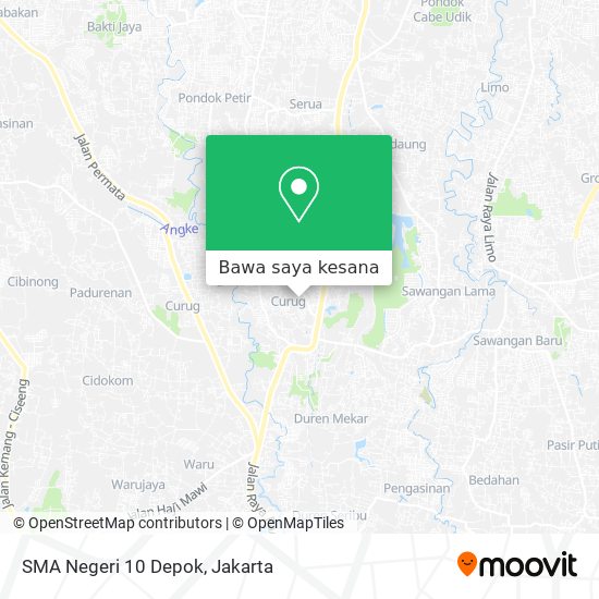 Peta SMA Negeri 10 Depok