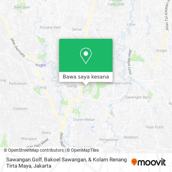 Peta Sawangan Golf, Bakoel Sawangan, & Kolam Renang Tirta Maya