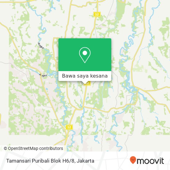 Peta Tamansari Puribali Blok H6/8