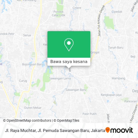 Peta Jl. Raya Muchtar, Jl. Pemuda Sawangan Baru