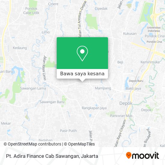Peta Pt. Adira Finance Cab Sawangan