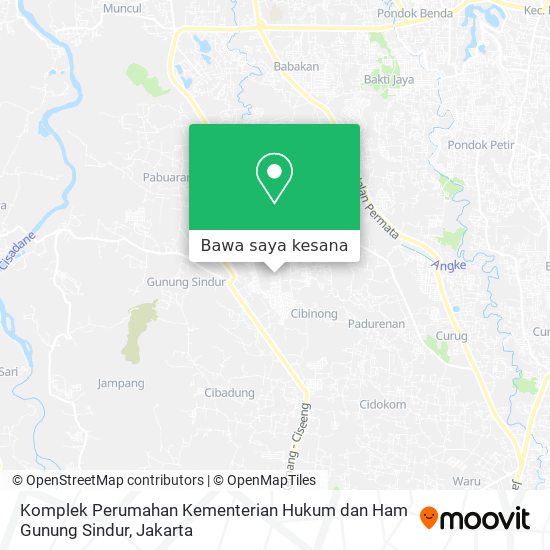 Peta Komplek Perumahan Kementerian Hukum dan Ham Gunung Sindur