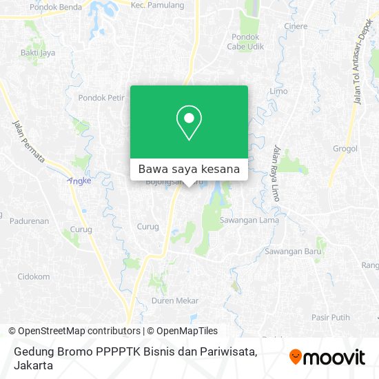 Peta Gedung Bromo PPPPTK Bisnis dan Pariwisata
