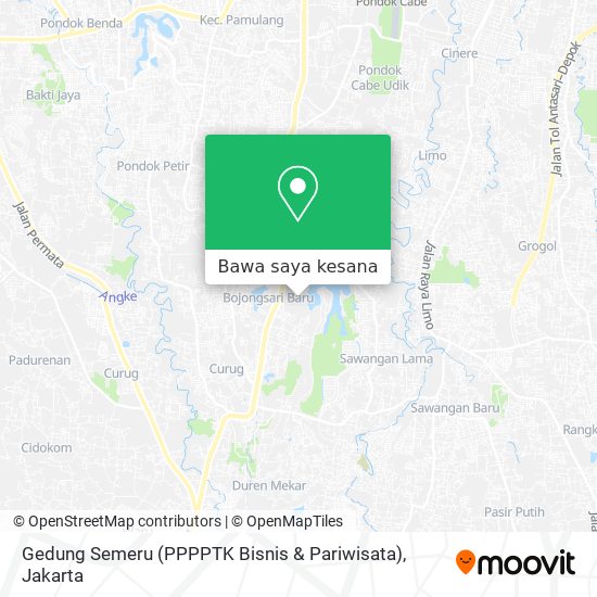 Peta Gedung Semeru (PPPPTK Bisnis & Pariwisata)