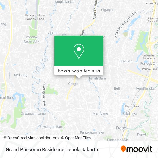 Peta Grand Pancoran Residence Depok