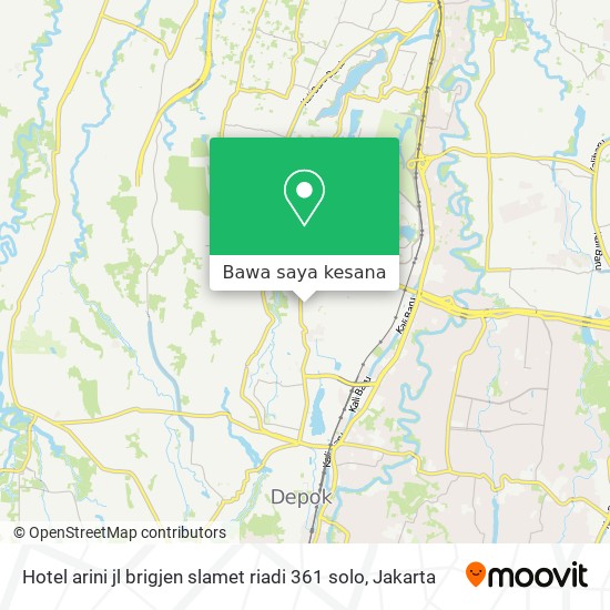 Peta Hotel arini jl brigjen slamet riadi 361 solo