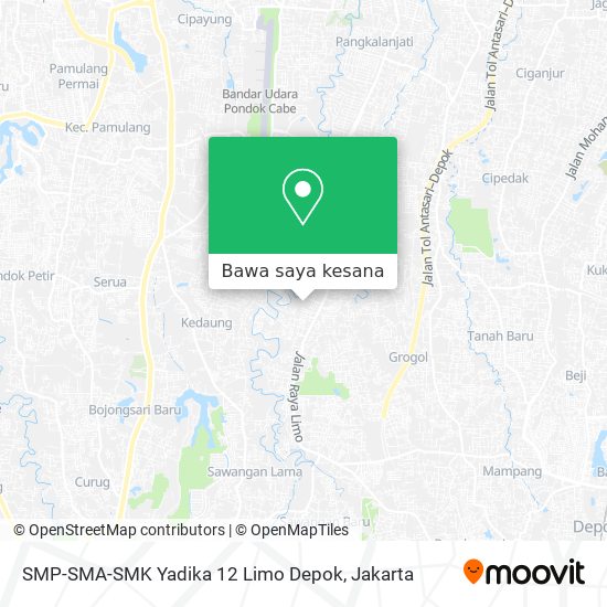 Peta SMP-SMA-SMK Yadika 12 Limo Depok