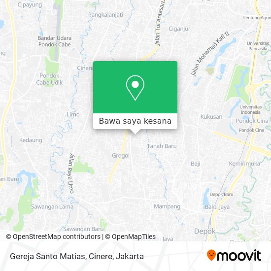 Peta Gereja Santo Matias, Cinere