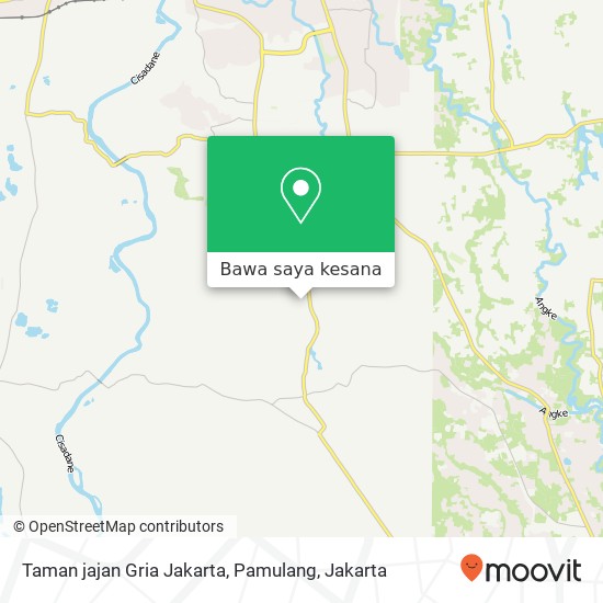 Peta Taman jajan Gria Jakarta, Pamulang
