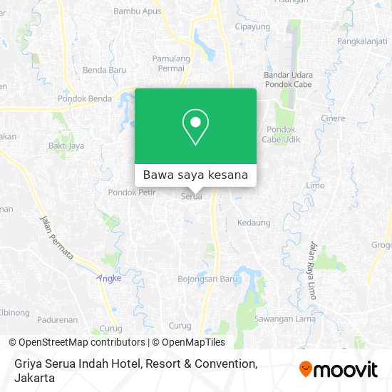Peta Griya Serua Indah Hotel, Resort & Convention