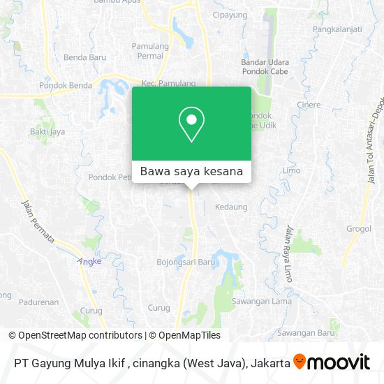 Peta PT Gayung Mulya Ikif , cinangka (West Java)