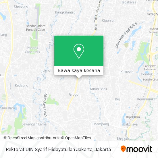 Peta Rektorat UIN Syarif Hidayatullah Jakarta
