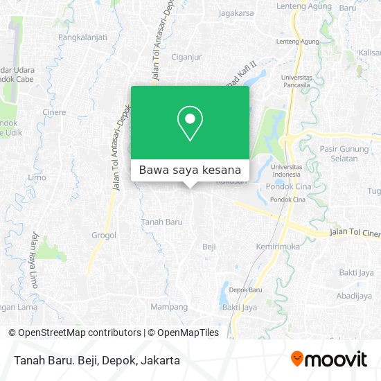 Peta Tanah Baru. Beji, Depok