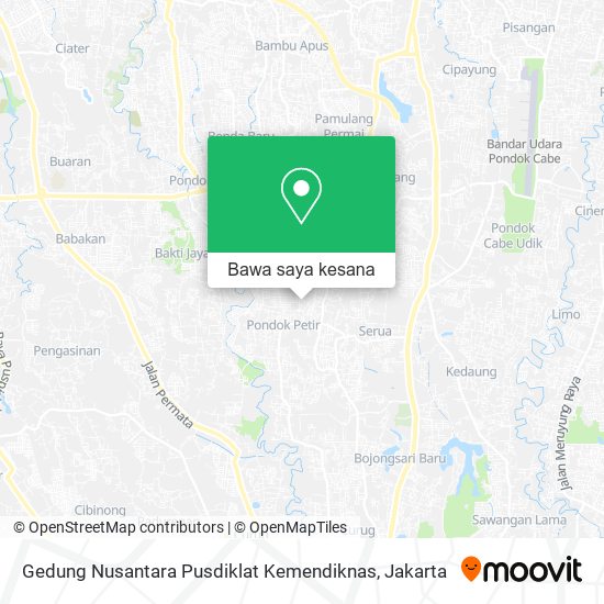 Peta Gedung Nusantara Pusdiklat Kemendiknas