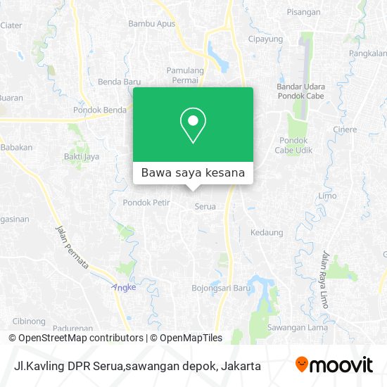 Peta Jl.Kavling DPR Serua,sawangan depok