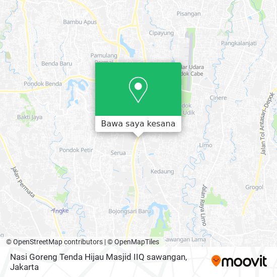 Peta Nasi Goreng Tenda Hijau  Masjid IIQ  sawangan