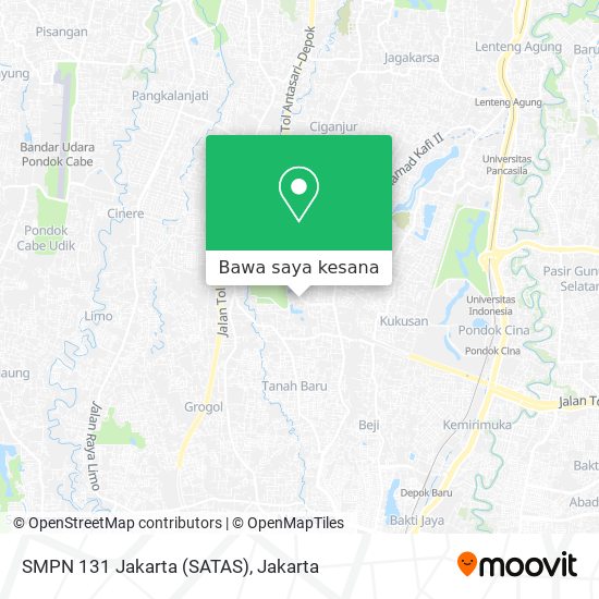 Peta SMPN 131 Jakarta (SATAS)