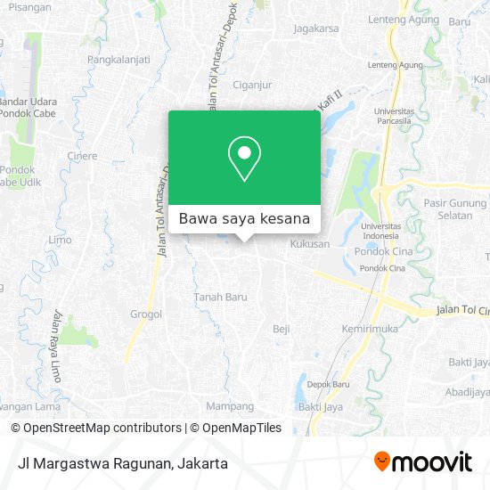 Peta Jl Margastwa Ragunan