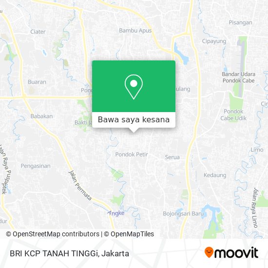 Peta BRI KCP TANAH TINGGi