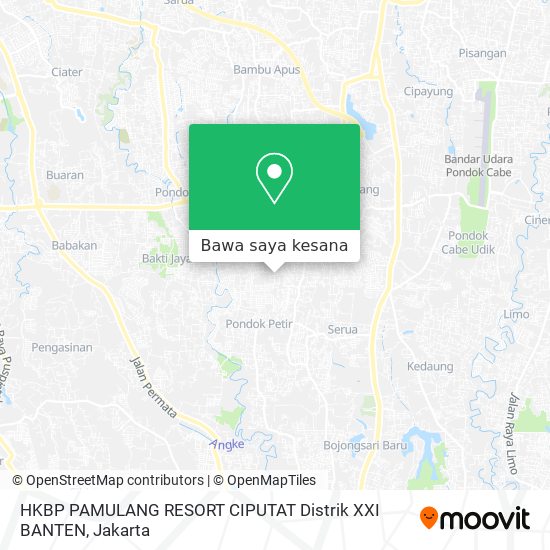 Peta HKBP PAMULANG RESORT CIPUTAT Distrik XXI BANTEN