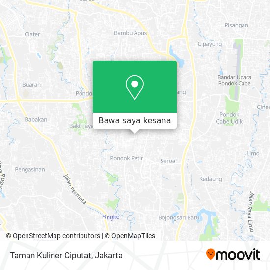 Peta Taman Kuliner Ciputat