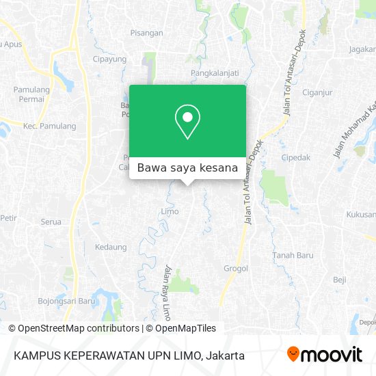 Peta KAMPUS KEPERAWATAN UPN LIMO