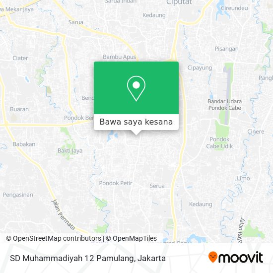 Peta SD Muhammadiyah 12 Pamulang