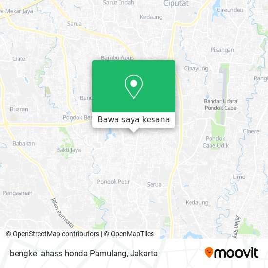 Peta bengkel ahass honda Pamulang